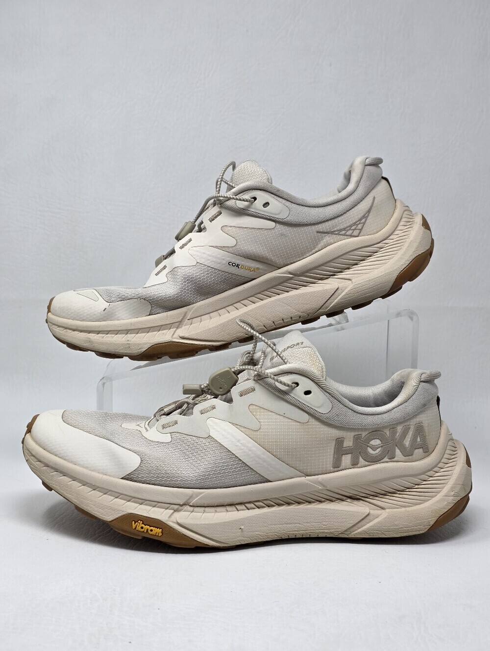 Hoka Transport Women's Size 8 White Running, Jogging, Walking Trail Shoes vibram